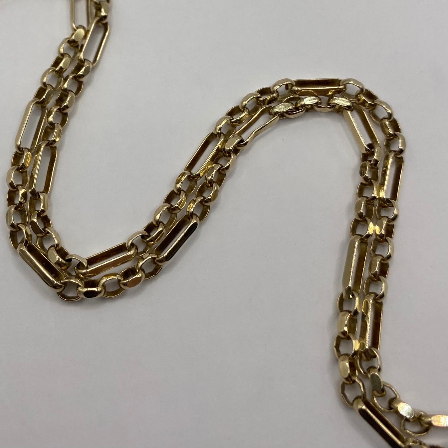 9ct Paperclip & belcher chain