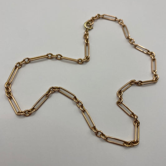 9ct Rose gold paperclip chain