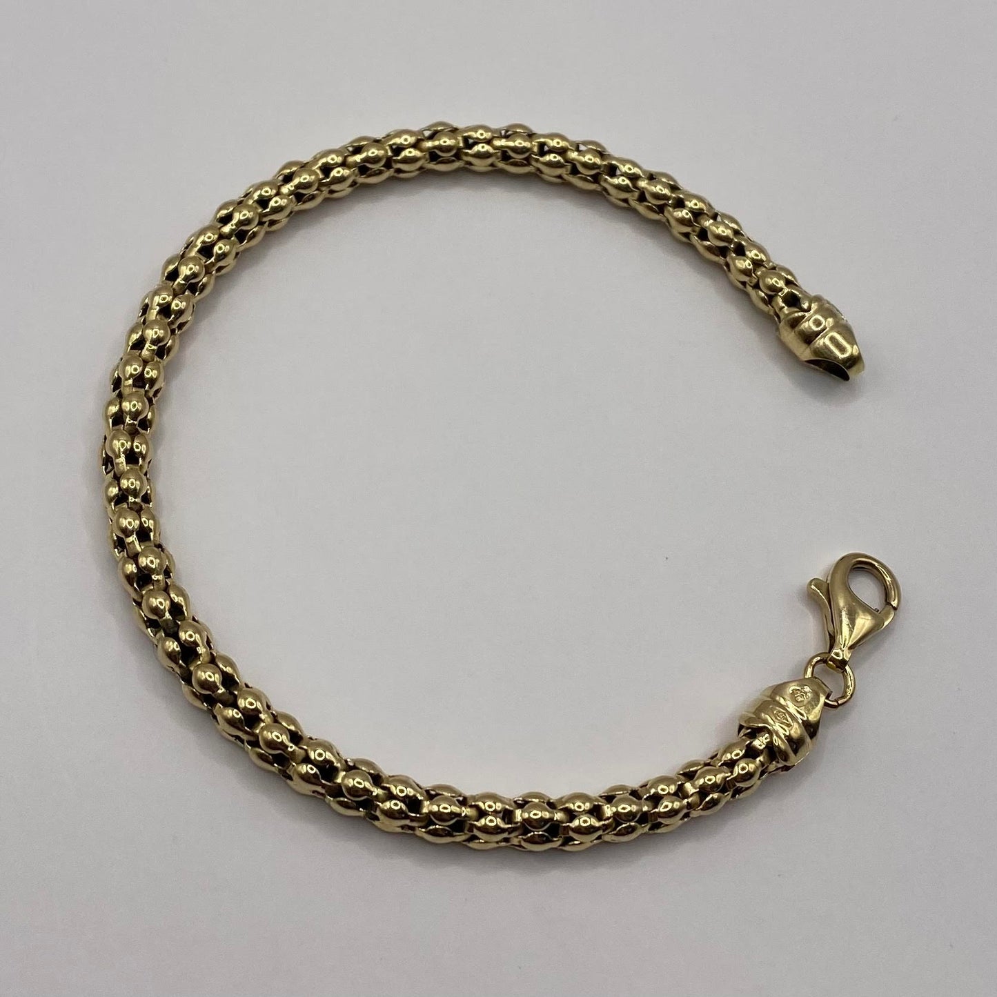 9ct Popcorn link bracelet