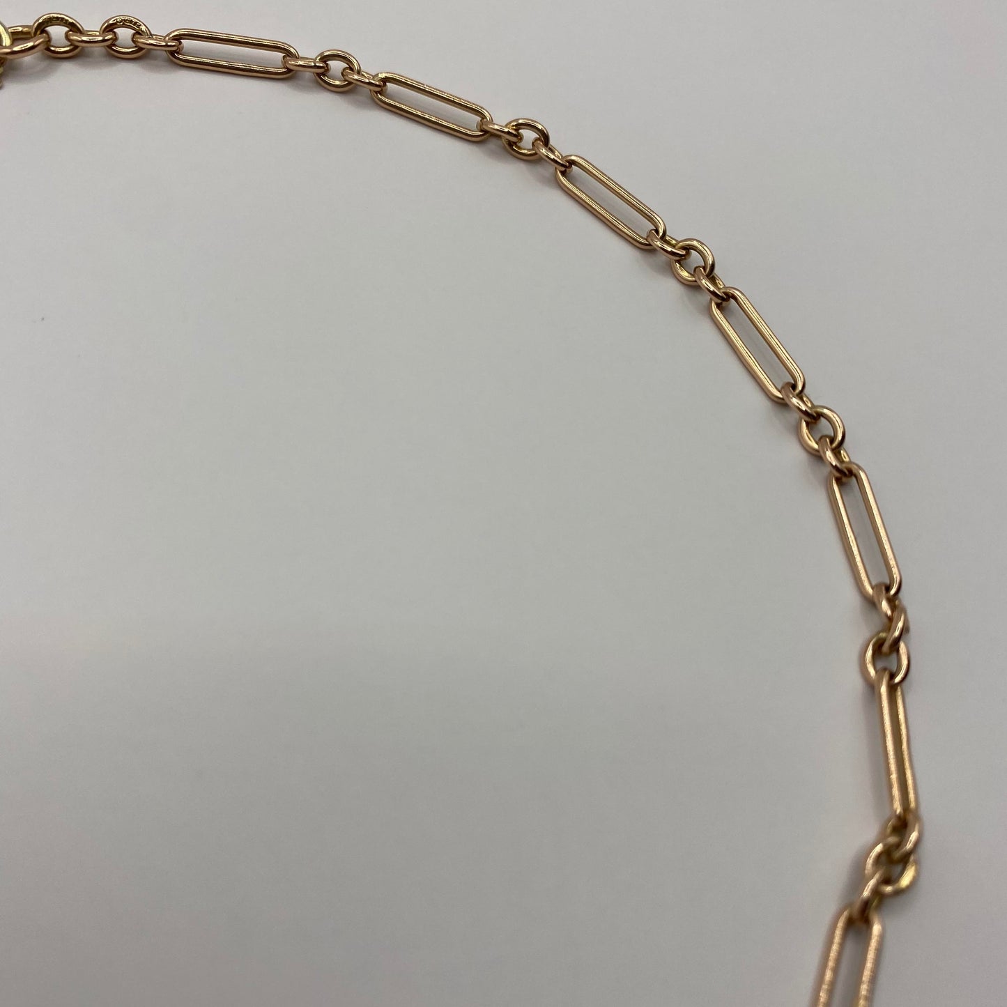 9ct Rose gold paperclip chain