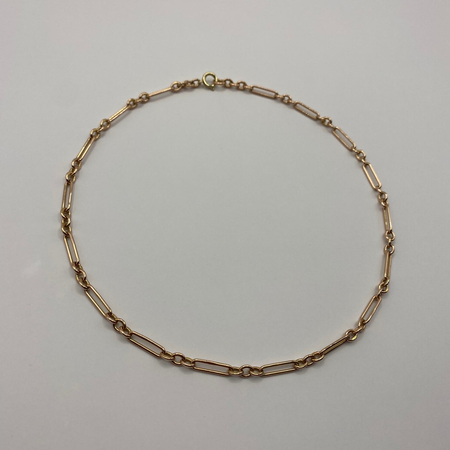 9ct Rose gold paperclip chain