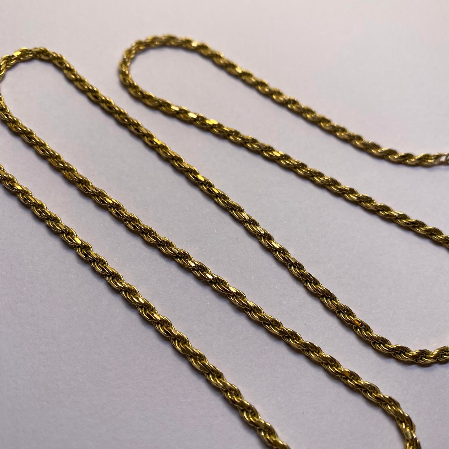 9ct rope chain with barrel clasp