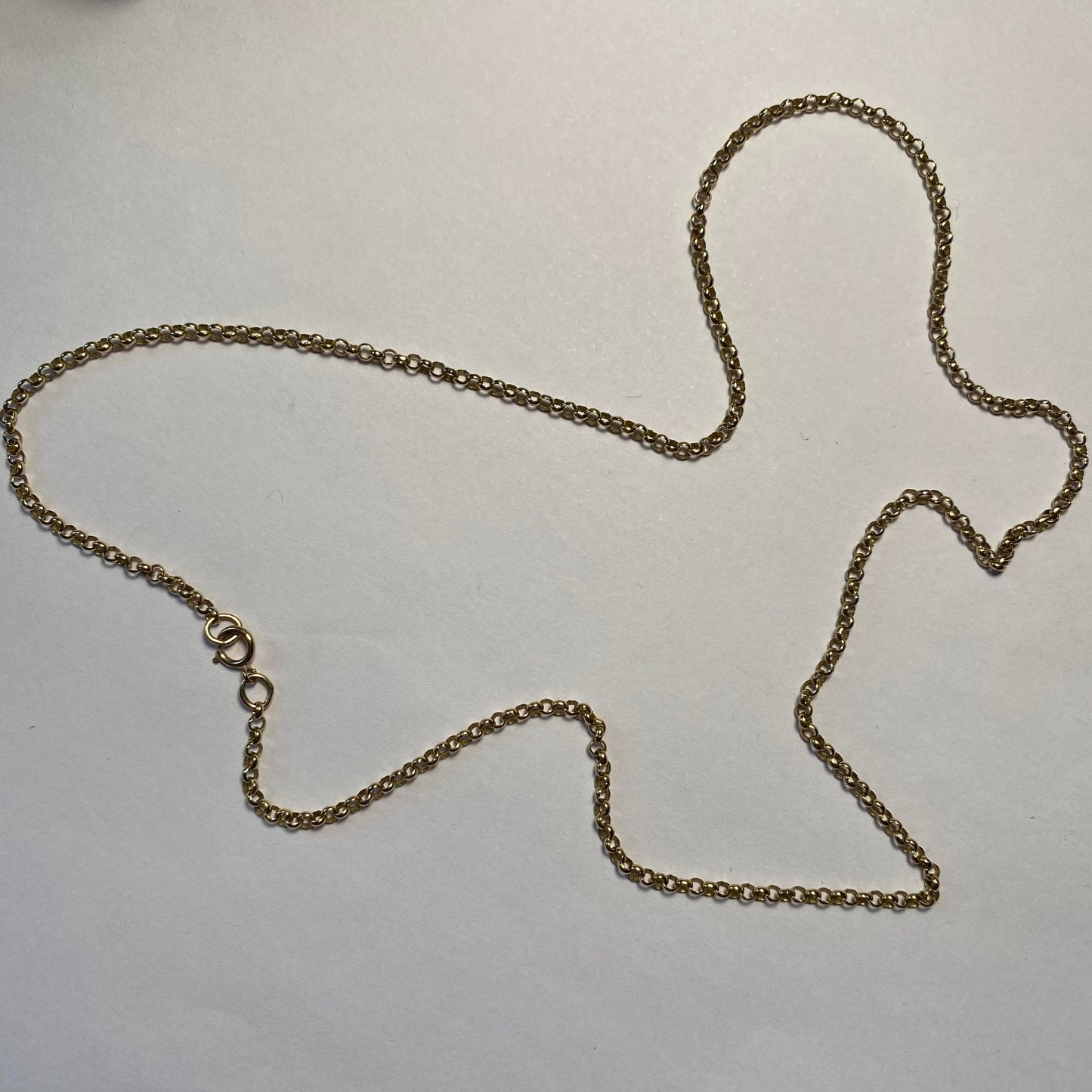 9ct Slim belcher chain