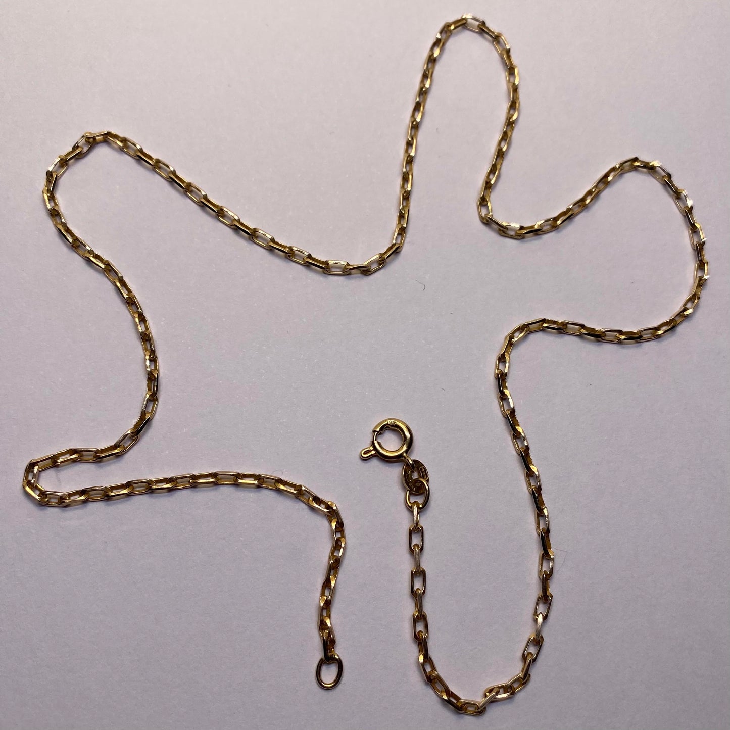 9ct slim biker chain