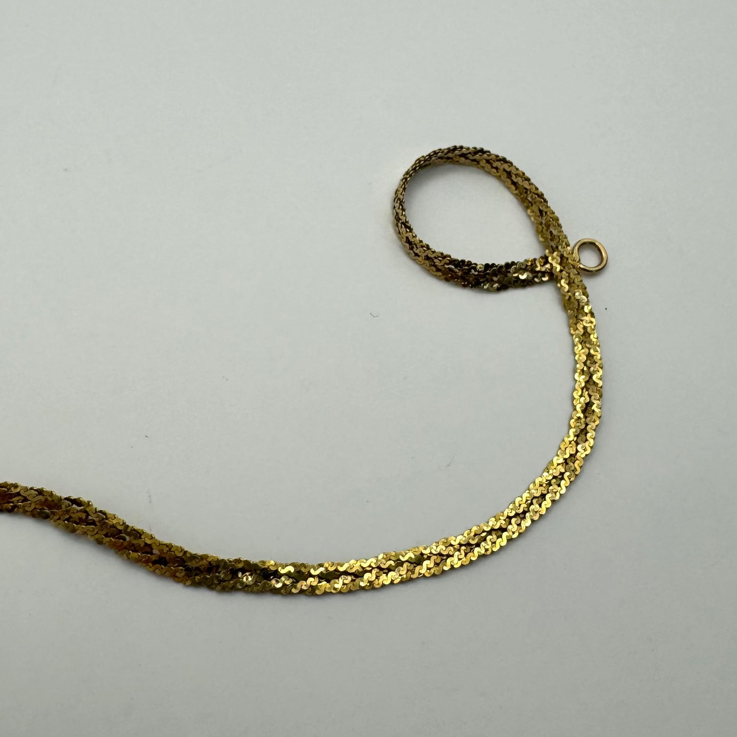 9ct S link weaved bracelet