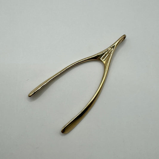 9ct Extra large wishbone pendant